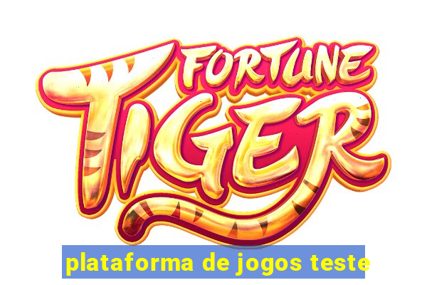 plataforma de jogos teste